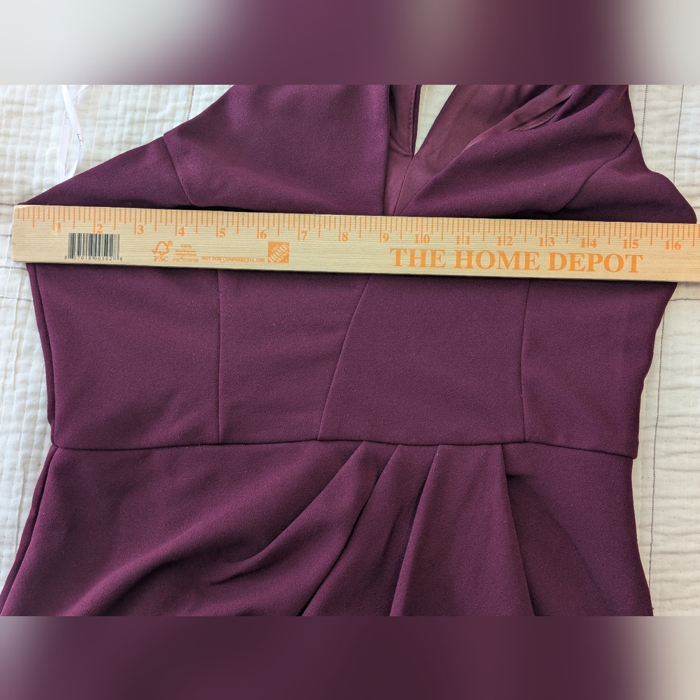 Lulus So Flirty Burgundy One-Shoulder Cutout Asymmetrical Formal Prom Dress, M - Picture 11 of 14
